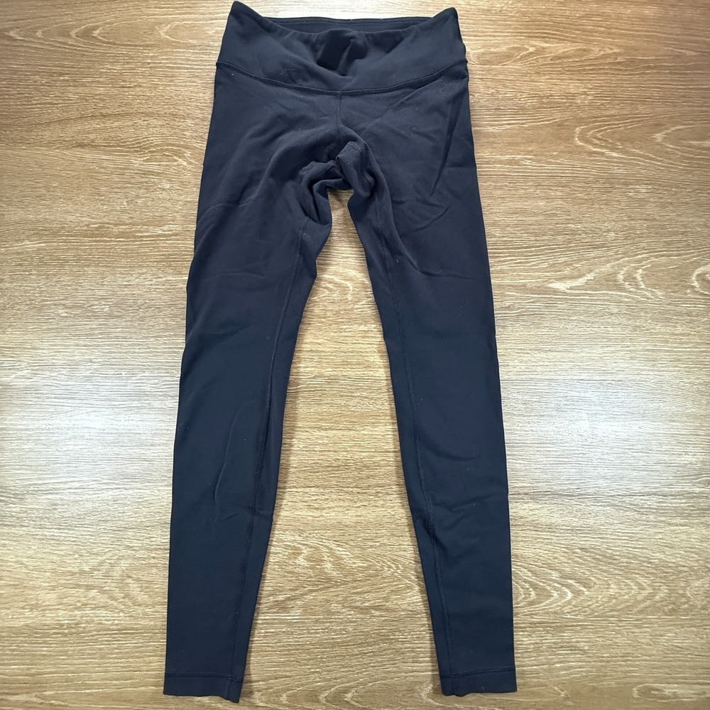 Lululemon Leggings Women's 6 Black Low Rise Athletic Yoga Pants 29" Athleisure